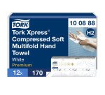 Essuie-mains pliés Tork H2 compressés Tork Xpress doux Premium - Sachet de 2040