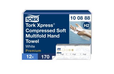 Essuie-mains pliés Tork H2 compressés Tork Xpress doux Premium - Sachet de 2040