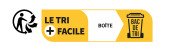 L'Info-tri permet de mieux trier les produits et emballages, grâce à une indication claire et précise sur l'endroit où les déposer (bac de tri, déchèterie, point de collecte, magasin…).
