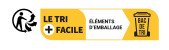 L'Info-tri permet de mieux trier les produits et emballages, grâce à une indication claire et précise sur l'endroit où les déposer (bac de tri, déchèterie, point de collecte, magasin…).