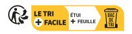 L'Info-tri permet de mieux trier les produits et emballages, grâce à une indication claire et précise sur l'endroit où les déposer (bac de tri, déchèterie, point de collecte, magasin…).