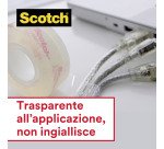 Confezione convenienza 6 + 2 in omaggio Nastri adesivi Scotch Crystal polipropilene 19 mm x 33 m trasparente