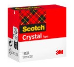 Scotch Crystal Clear Tape 19mm x 33m Transparent