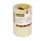 Scotch Office Tape Self-adhesive, Solvent-free Polypropylene Film 19 mm x 66 m Transparent 8 Rolls
