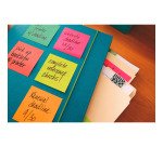 Bloc cube multicouleurs Post-It 76 x 76 mm - bloc de 450 feuilles