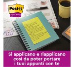 Post-it Bangkok Super Sticky Large  Notes 101 x 152 mm Assorted Colours Rectangular Ruled 3 Pads of 90 Sheets