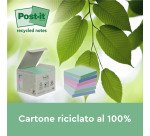 Post-it in carta riciclata Assortiti 76 x 76 mm Confezione convenienza 8+2 unità
