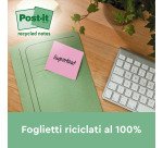 Post-it in carta riciclata Assortiti 76 x 76 mm Confezione convenienza 8+2 unità