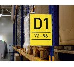 Señal de pasillo autoadhesiva A4 Durable vertical - paquete de 10