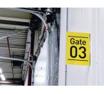 Señal de pasillo autoadhesiva A4 Durable vertical - paquete de 10