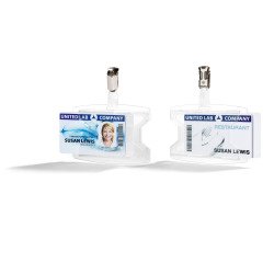 Identificador para 2 tarjetas ReXycle® Durable con clip - paquete de 25