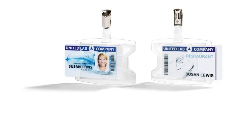 Identificador para 2 tarjetas ReXycle® Durable con clip - paquete de 25