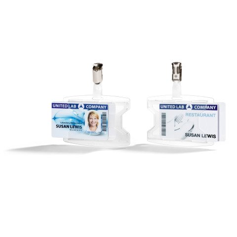 Identificador para 2 tarjetas ReXycle® Durable con clip - paquete de 25