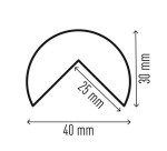 Perfil protector de esquinas C25R magnético Durable