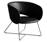 Poltrona ospite Maui con base in metallo a slitta