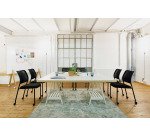 Poltroncina visitatore Sync Meet Dauphin con ruote senza braccioli