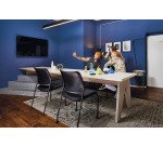 Poltroncina visitatore Sync Meet Dauphin con ruote senza braccioli