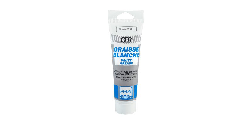 Graisse blanche pour contact alimentaire GEB - Tube de 125 ml