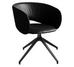 Poltrona ospite Maui con base in acciaio grevole