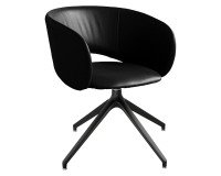 Poltrona ospite Maui con base in acciaio grevole