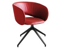 Poltrona ospite Maui con base in acciaio grevole