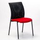 Chaise visiteur dossier maille assise tissu rouge - reconditionné