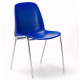 Chaise Coque polypropylène 4 pieds chrome - reconditionné