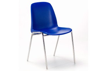 Chaise Coque polypropylène 4 pieds chrome - reconditionné