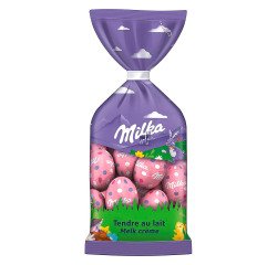 Milka oeufs de Pâques en chocolat tendre au lait - Sachet de 100 g