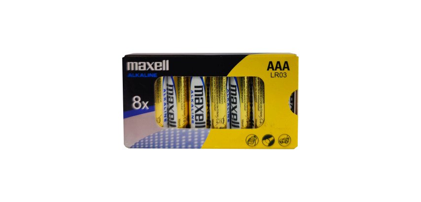 Pilas LR03 AAA Maxell pack de 8