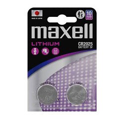 Pilas de botón litio CR2025 Maxell 3V blíster de 2