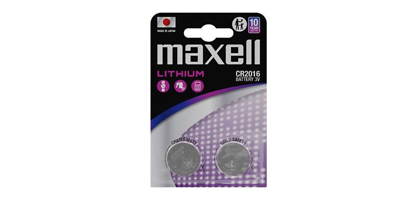 Pilas de botón litio CR2016 Maxell 3V blíster de 2