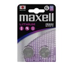 Pilas de botón litio CR2032 Maxell 3V blíster de 2