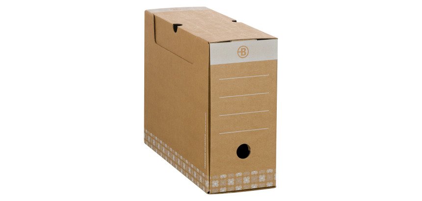 Brown Bruneau cardboard archive box - 12 cm back - Brown