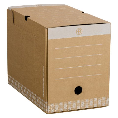 Caja de archivo definitivo Bruneau Cartón A4 Lomo de 20 cm - Marrón