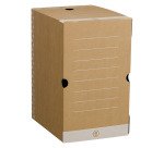 Caja de archivo definitivo Bruneau Cartón A4 Lomo de 20 cm - Marrón