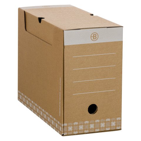 Caja de archivo definitivo Bruneau Cartón A4 Lomo de 15 cm - Marrón