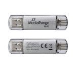 Media Range clé USB Combo 32 Go Usb 3.2 (USB-A), Usb 3.2 (USB-C) Argent