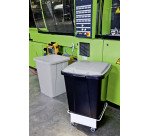 Bidone DURABIN® ECO 90L quadrato nero