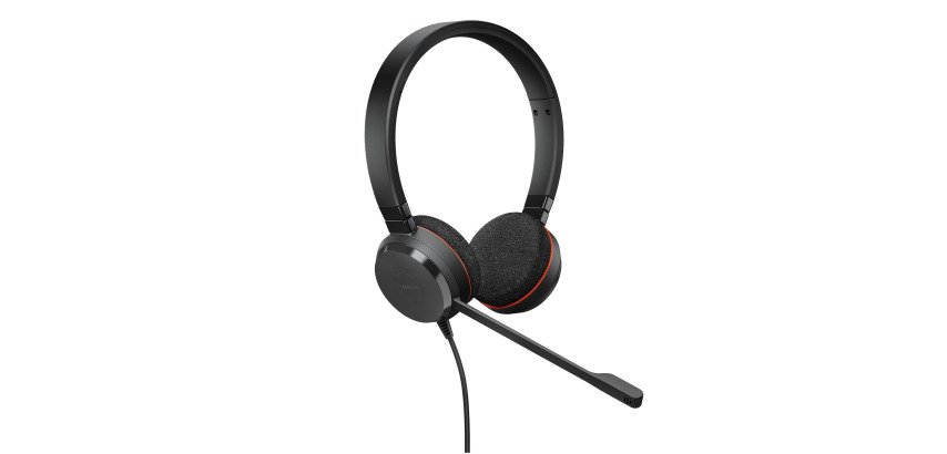 Wired Jabra Evolve 20 USB-C/A headset - 2 earbuds
