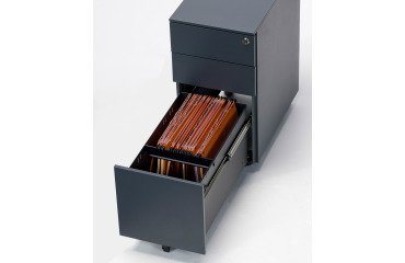 Cassettiera in metallo 3 cassetti di cui 1 grande fornita montata Bruneau