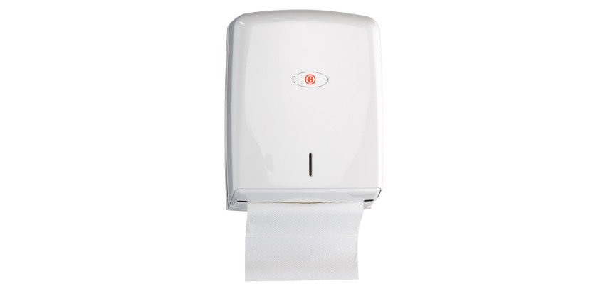 Distributeur essuie-mains manuel blanc Bruneau