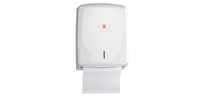 Distributeur essuie-mains manuel blanc Bruneau