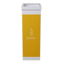Collecteur pour tri sélectif, plastique, blanc