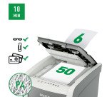 Destructora IQ Auto+ para pequeña oficina 50 P4, autoalimentación, blanca