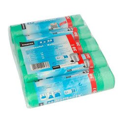 Sac poubelle HDPE à liens coulissants, 30 litres