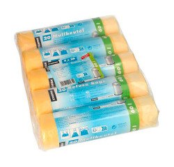 Sac poubelle HDPE à liens coulissants, 60 litres