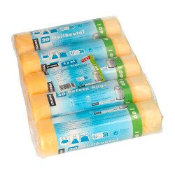 Sac poubelle HDPE à liens coulissants, 60 litres