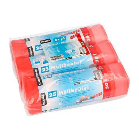 Sac poubelle HDPE à liens coulissants, 30 litres