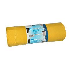 Sac poubelle LDPE, 120 litres, jaune